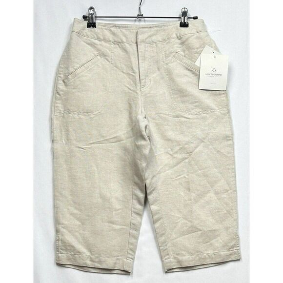 NWT Liz Wear by Liz Claiborne Linen blend‎ Bermuda Shorts Women 4P Pedal Pusher - Picture 1 of 9